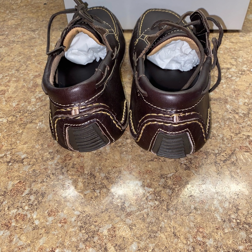 Minnetonka Mens Driving Moccasin in Brown Style#862 - Picture 3 of 9